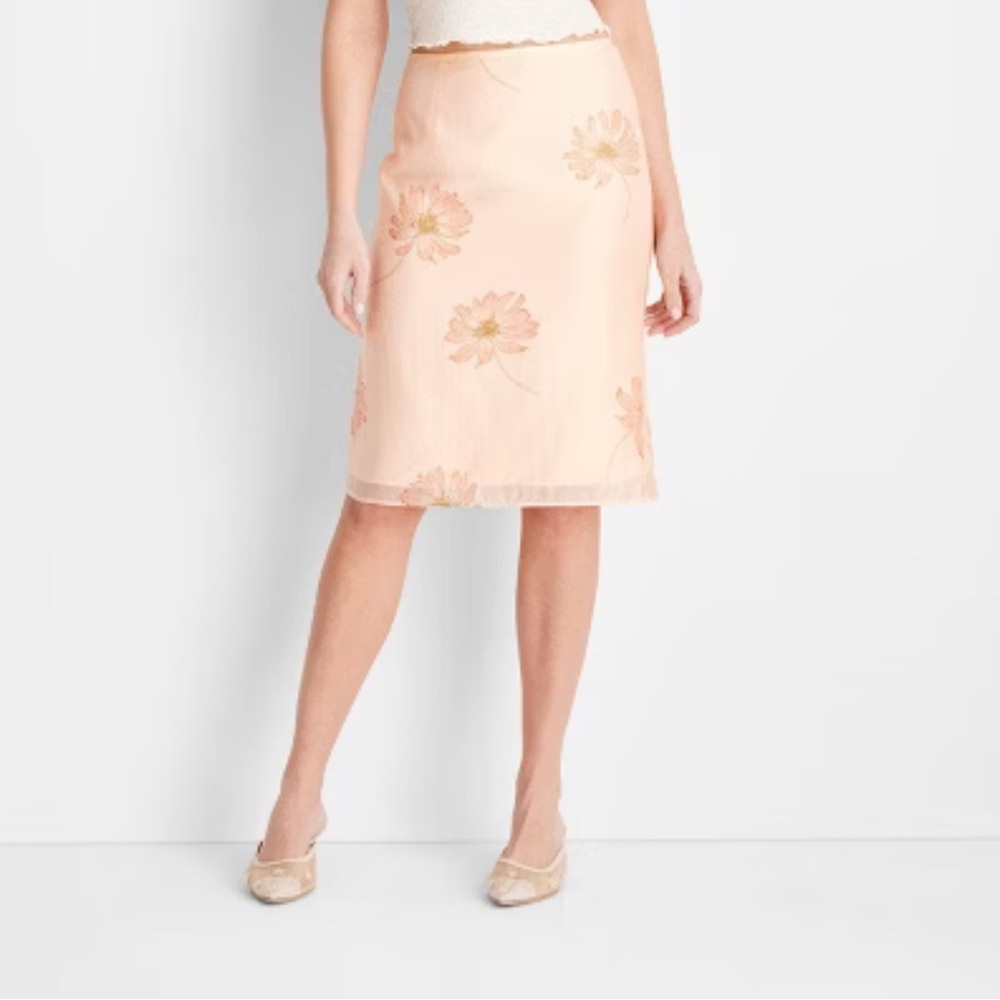 NWT Women’s Floral Midi Pencil Skirt - Future Collective